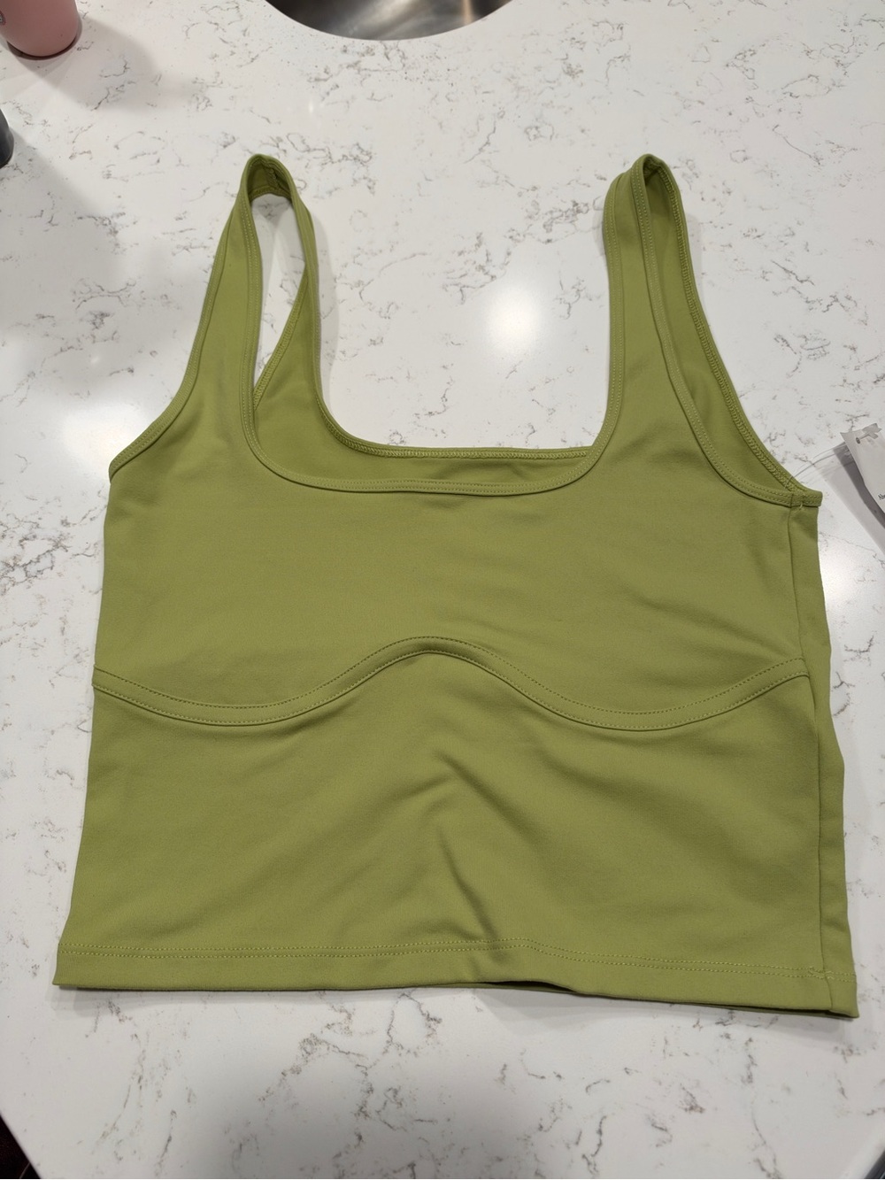 Abercrombie & Fitch Olive Green Athletic Crop Tank